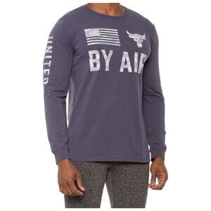 NEW Under Armour Men's XL Project Rock Vet Day By Air Long Sleeve Shirt Blue